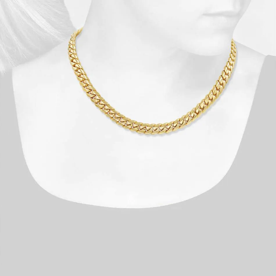 Cuban Link Choker in 10K Solid Gold