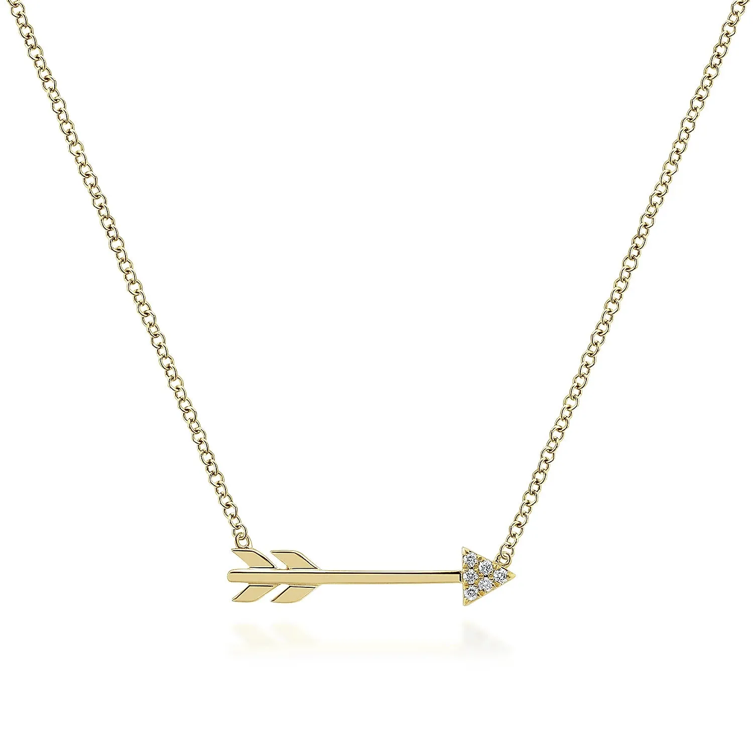 Cupid's Diamond Arrow Necklace