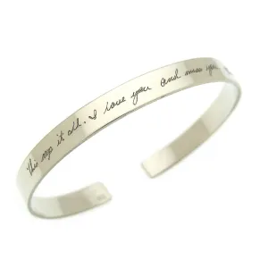 Custom Handwriting Bracelet for her