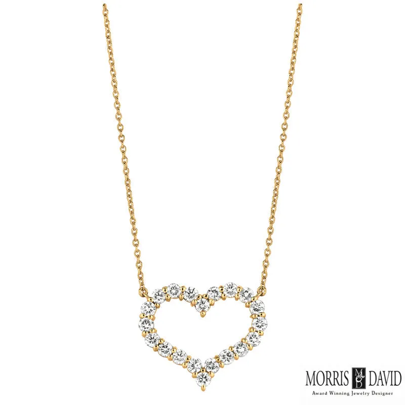 CUTOUT HEART DIAMOND NECKLACE 14K GOLD (0.5 CTW)