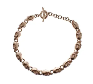 CZ Skull 925 Sterling Silver Chain Bracelet