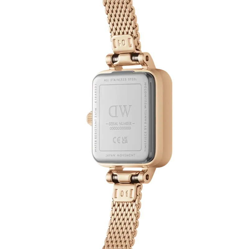 Daniel Wellington Quadro Mini Melrose Champagne Sunray Rose Gold 15.4x18.2 Watch