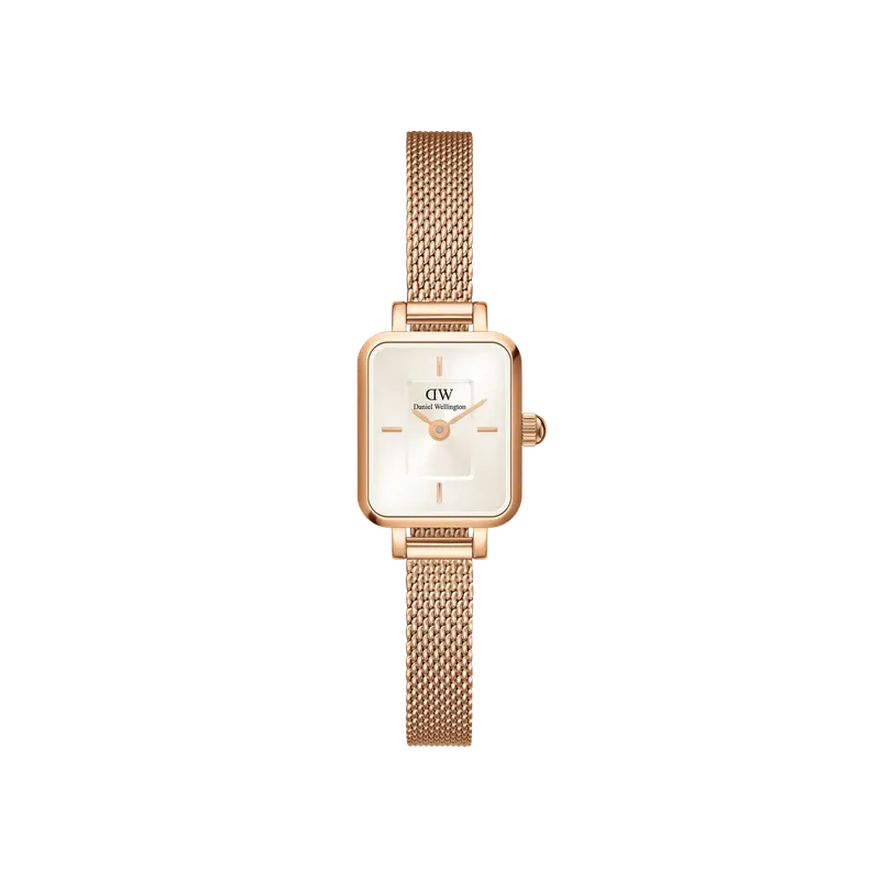 Daniel Wellington Quadro Mini Melrose Champagne Sunray Rose Gold 15.4x18.2 Watch