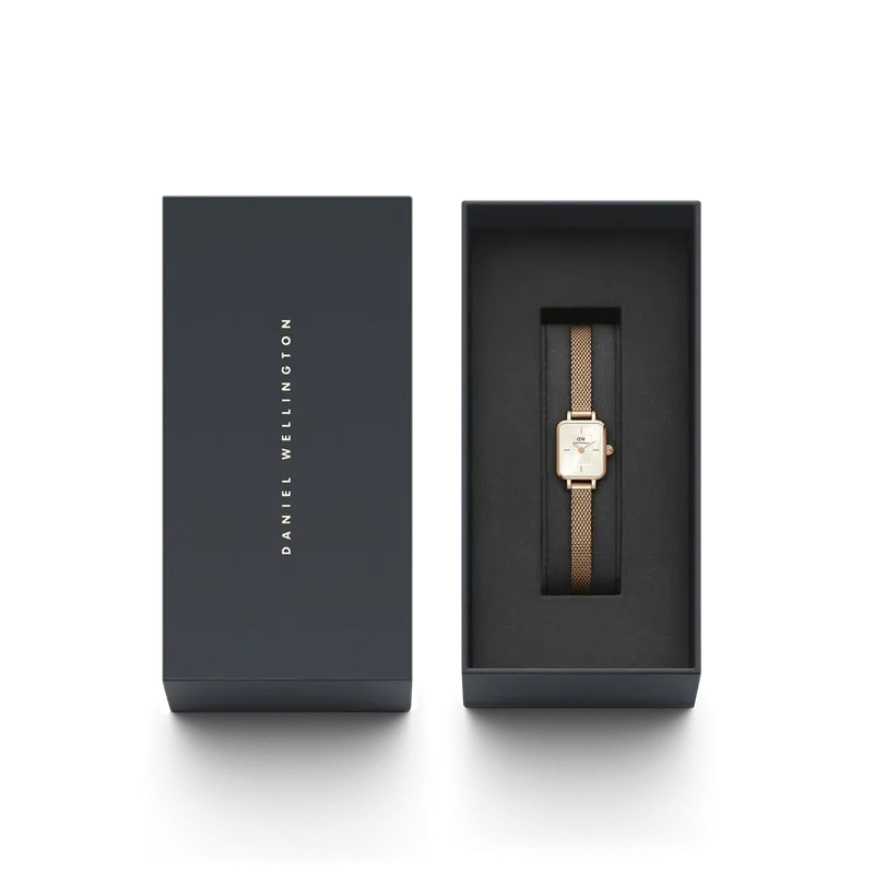 Daniel Wellington Quadro Mini Melrose Champagne Sunray Rose Gold 15.4x18.2 Watch