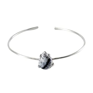 Dendritic Opal Sterling Silver Cuff: Unique Fern-like Patterns