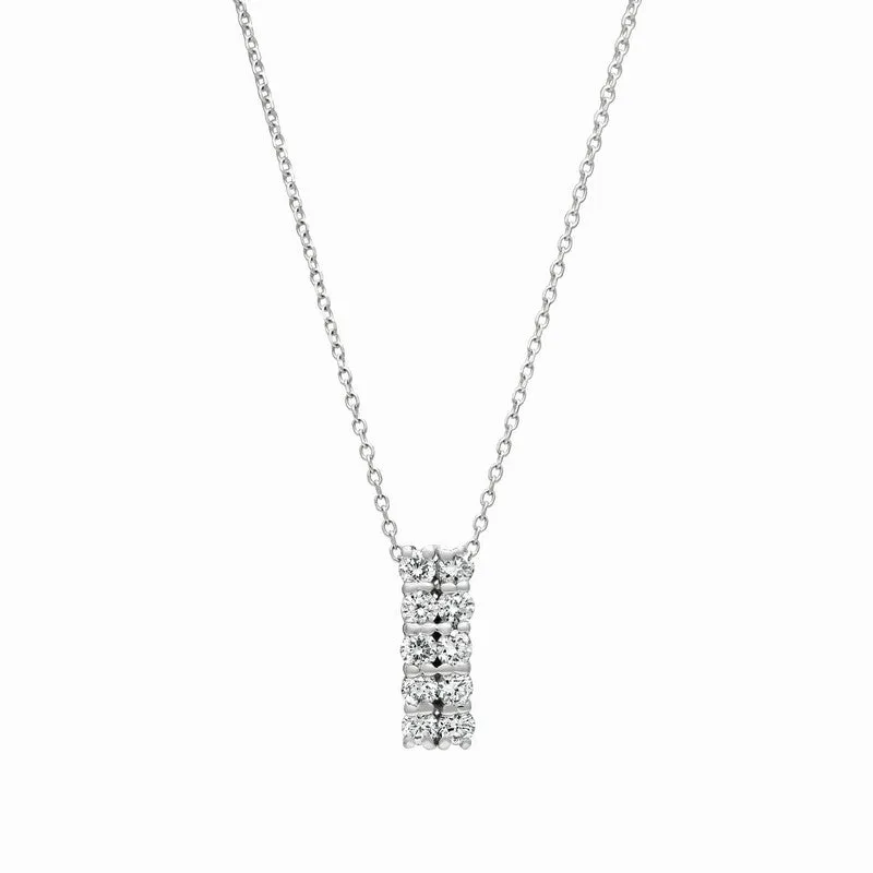DIAMOND 2 ROWS NECKLACE 14K GOLD (0.51 CTW)