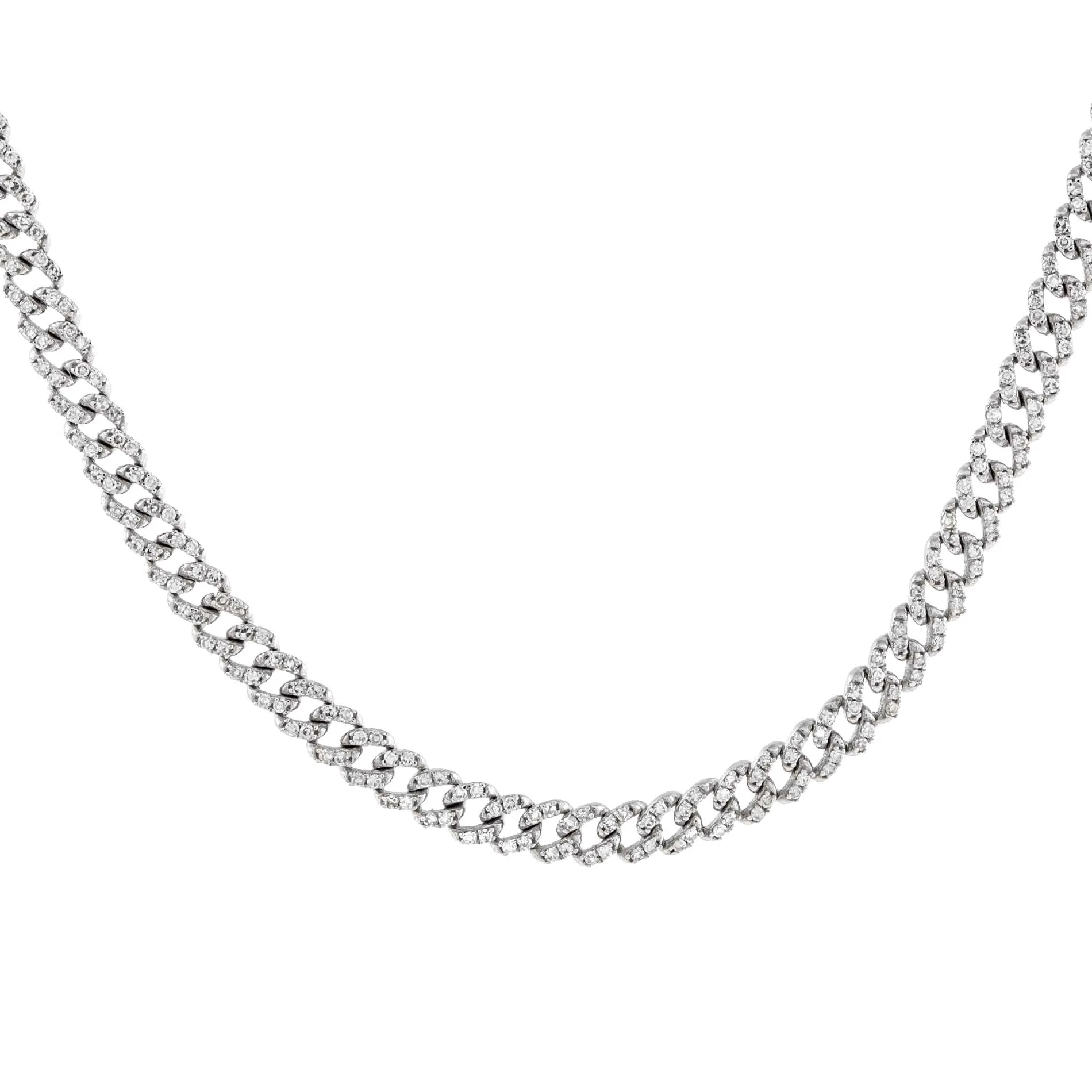 Diamond Baby Pavé Cuban Link Choker 14K