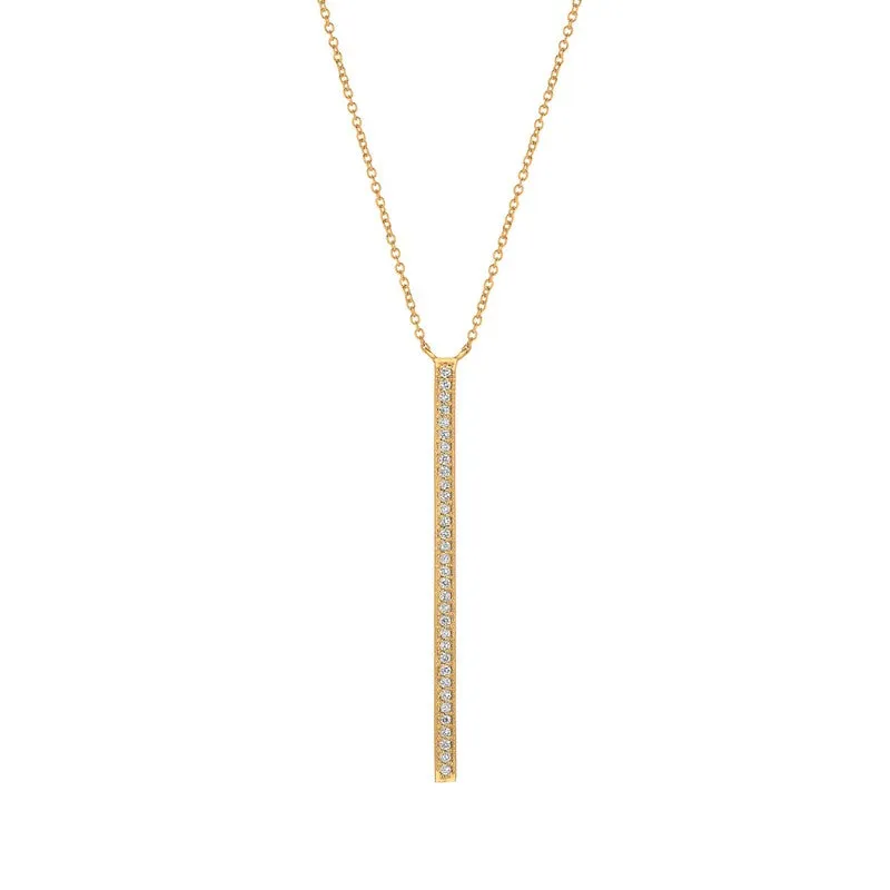 DIAMOND BAR NECKLACE 14K GOLD (0.33 CTW) 3
