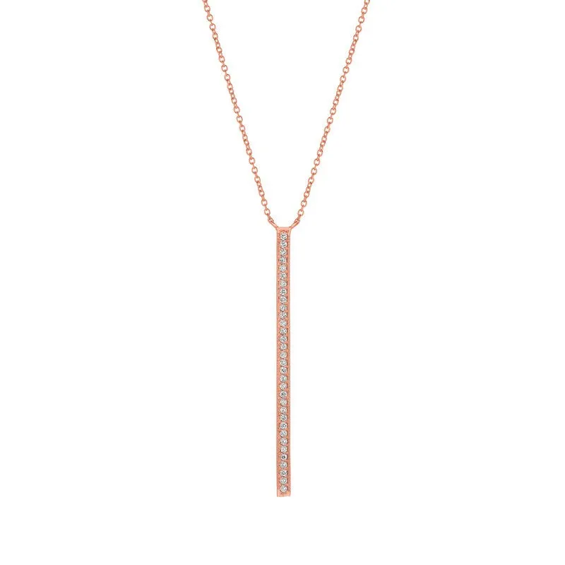 DIAMOND BAR NECKLACE 14K GOLD (0.33 CTW) 3