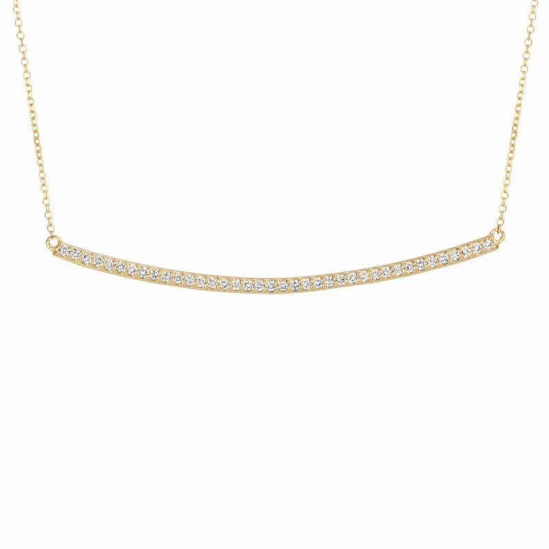 DIAMOND BAR NECKLACE 14K GOLD (0.4 CTW) 1