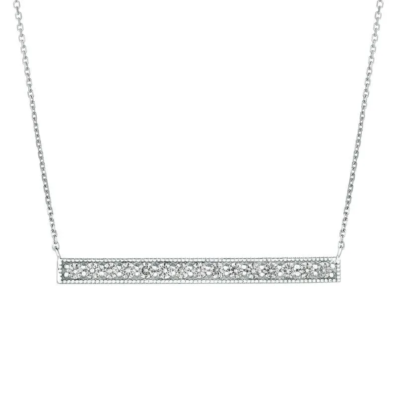 DIAMOND BAR NECKLACE 14K GOLD (0.75 CTW)