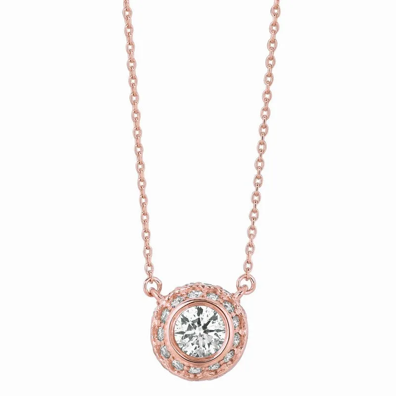 DIAMOND BEZEL NECKLACE 14K GOLD (0.35 CTW)