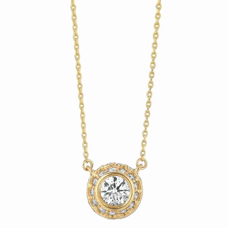 DIAMOND BEZEL NECKLACE 14K GOLD (0.35 CTW)