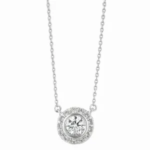 DIAMOND BEZEL NECKLACE 14K GOLD (0.35 CTW)