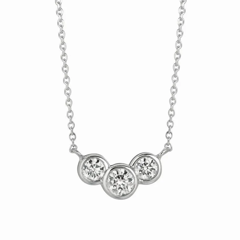 DIAMOND BEZEL NECKLACE 14K GOLD (0.75 CTW)