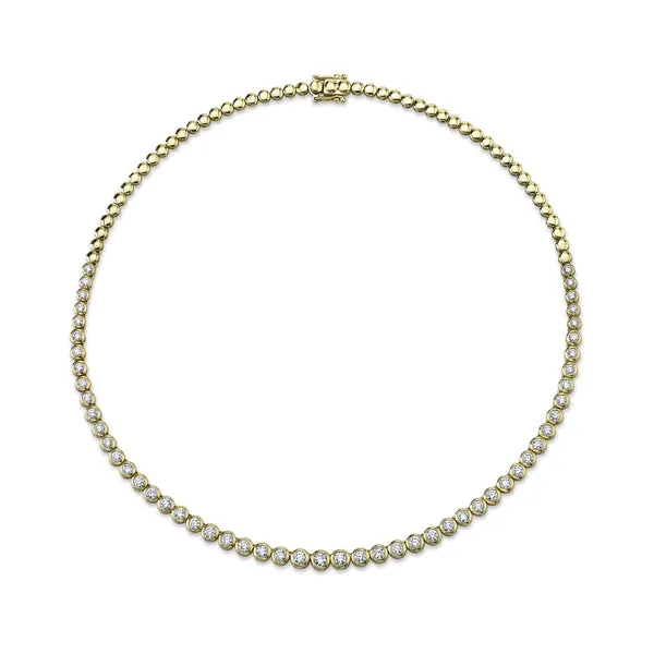 Diamond Bezel Tennis Necklace