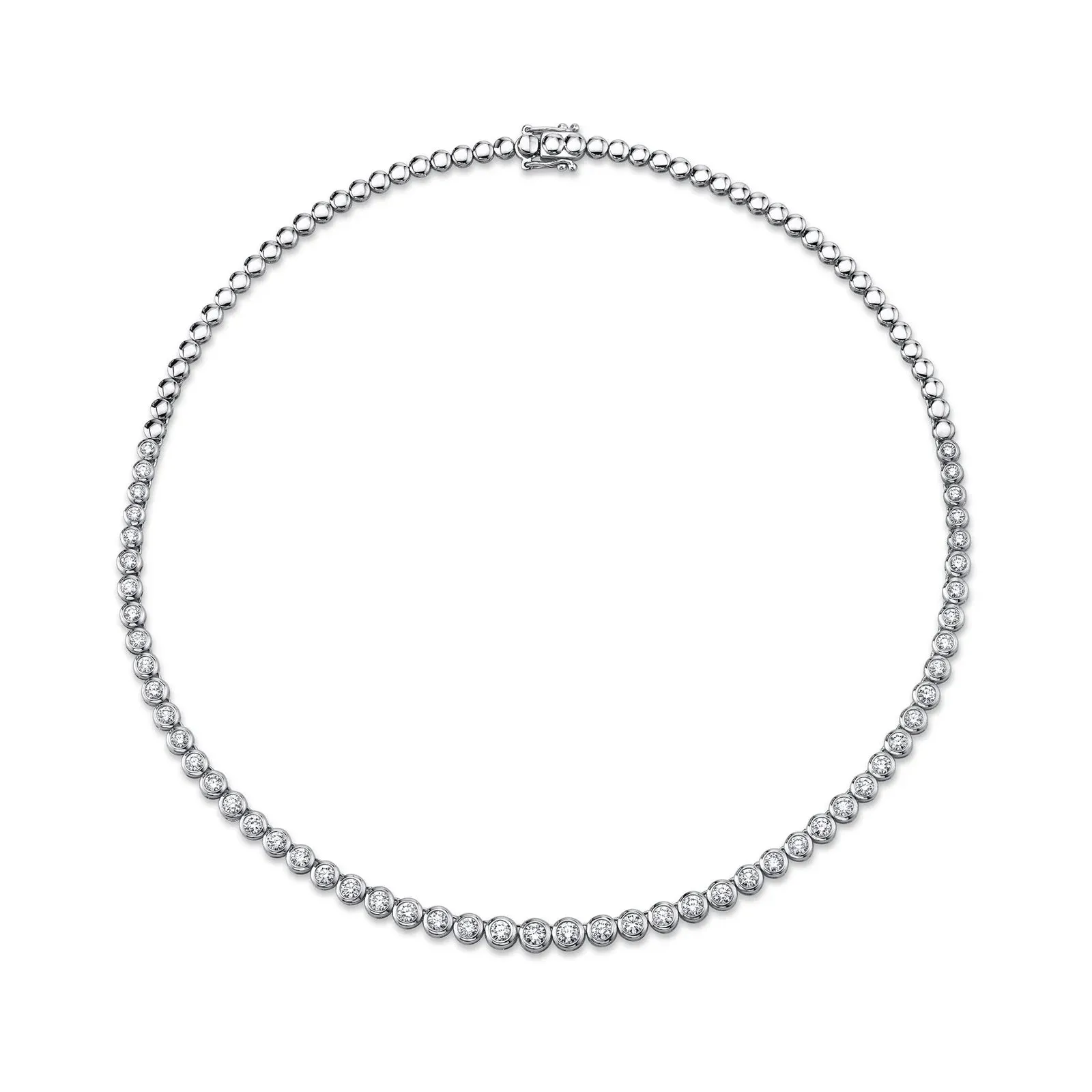 Diamond Bezel Tennis Necklace