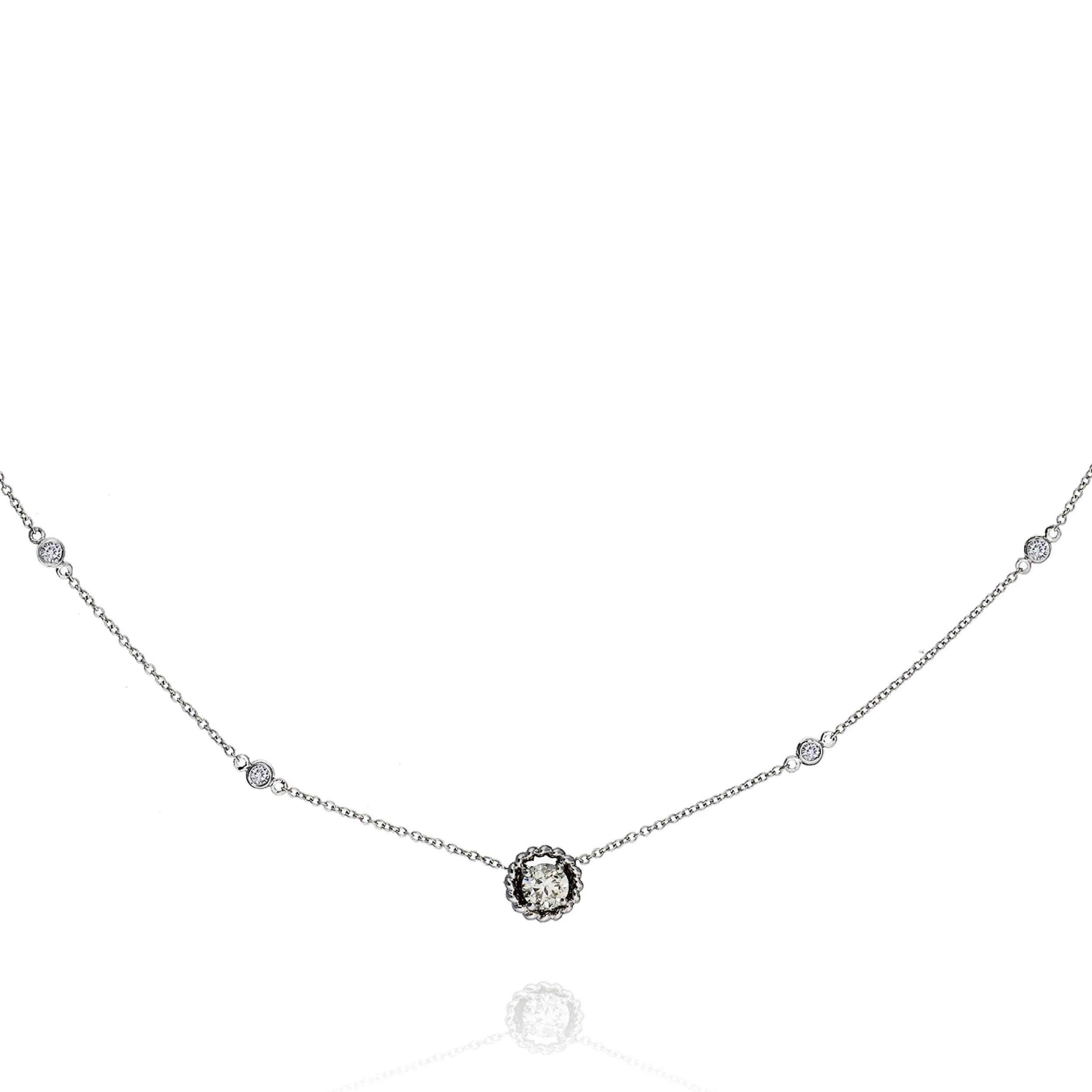 Diamond By The Yard Halo Pendant