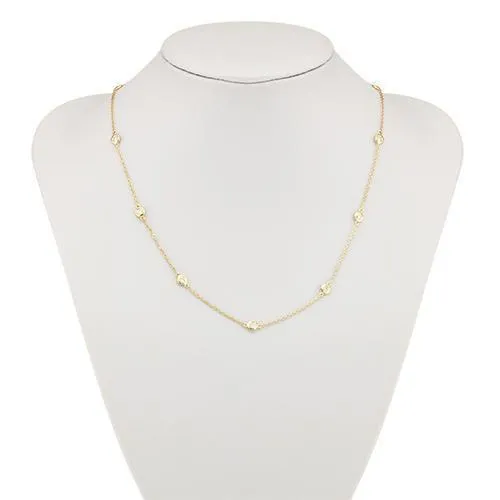 Diamond by The Yard Necklace in 14k Yellow Gold 18 Inches 1.00 Cwt.