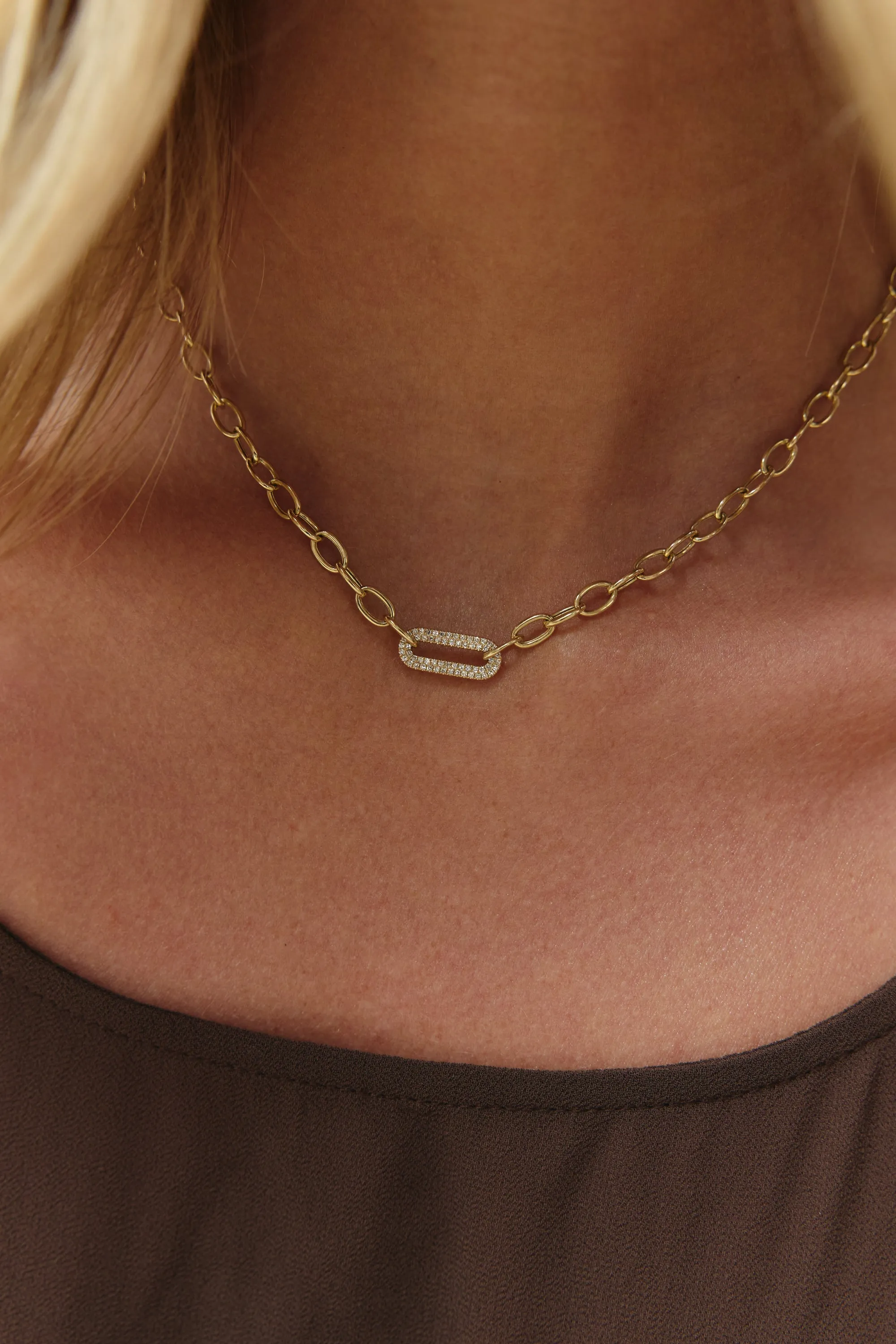 Diamond Clasp Necklace