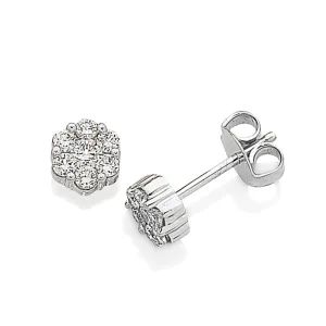 Diamond Cluster Earrings