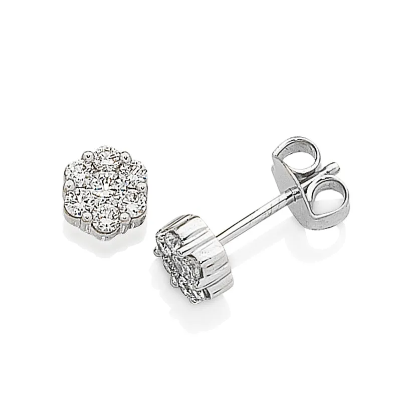 Diamond Cluster Earrings