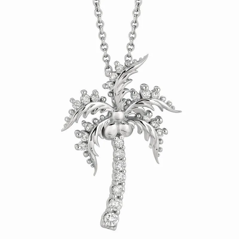 DIAMOND COCONUT TREE NECKLACE 14K GOLD (0.37 CTW)