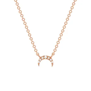 DIAMOND CRESCENT MOON NECKLACE