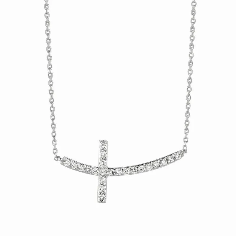DIAMOND CROSS NECKLACE 14K GOLD (0.75 CTW)