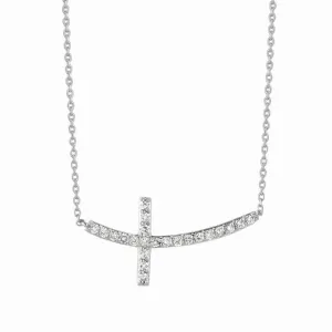 DIAMOND CROSS NECKLACE 14K GOLD (0.75 CTW)