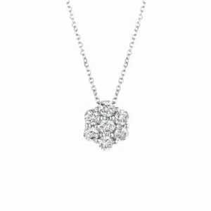 DIAMOND FLOWER NECKLACE 14K GOLD (0.75 CTW) 1