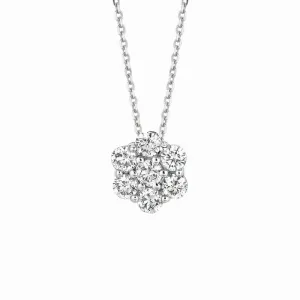 DIAMOND FLOWER NECKLACE 14K GOLD (1.5 CTW) 1