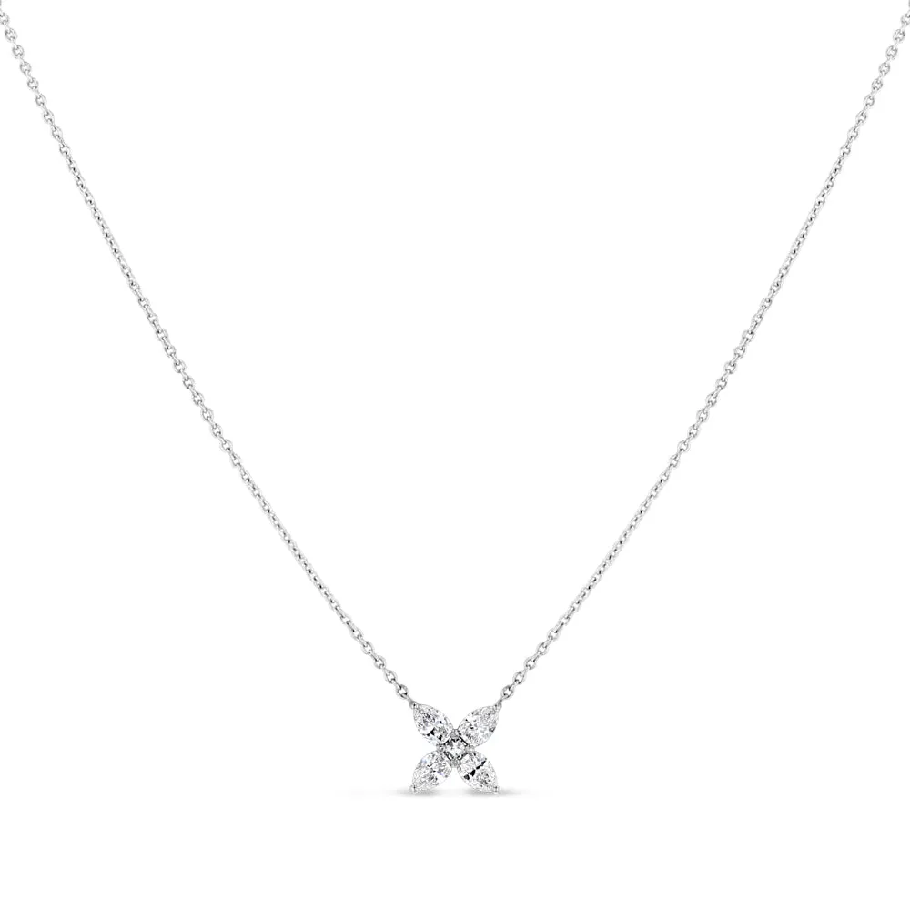 Diamond Flower Pendant