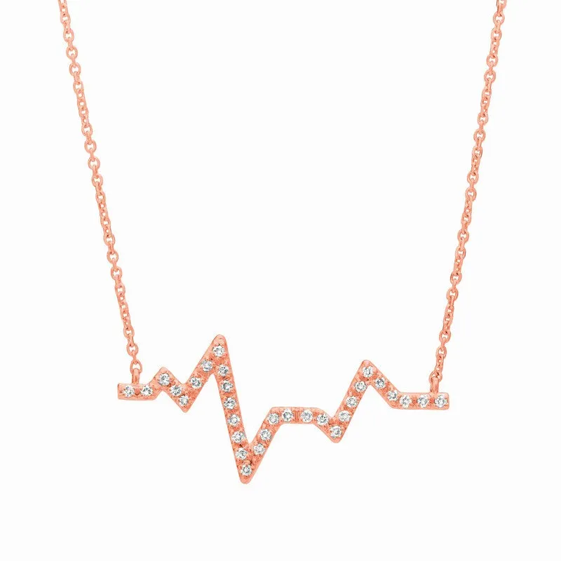 DIAMOND HEART BEAT NECKLACE 14K GOLD (0.25 CTW)