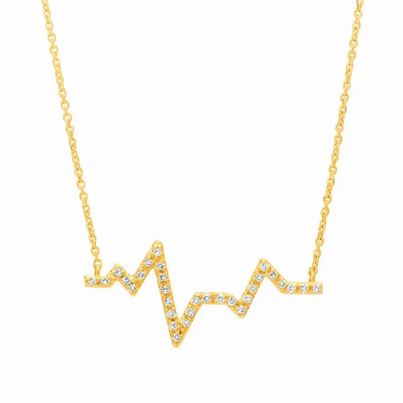 DIAMOND HEART BEAT NECKLACE 14K GOLD (0.25 CTW)