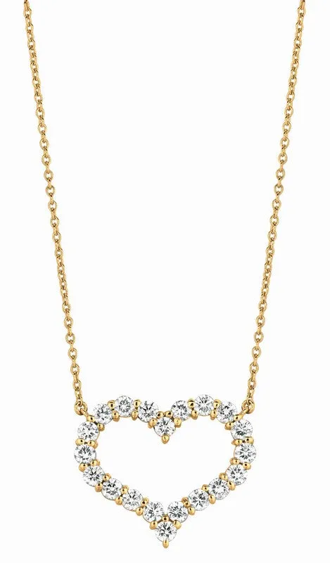 DIAMOND HEART NECKLACE 14K GOLD (1.5 CTW) 1