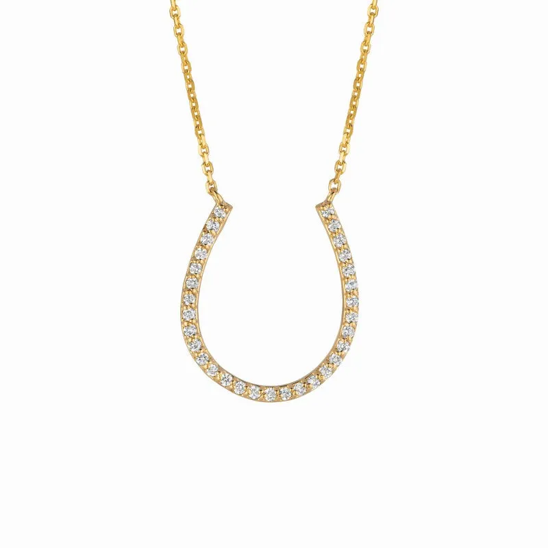 DIAMOND HORSESHOE NECKLACE 14K GOLD (0.25 CTW) 1