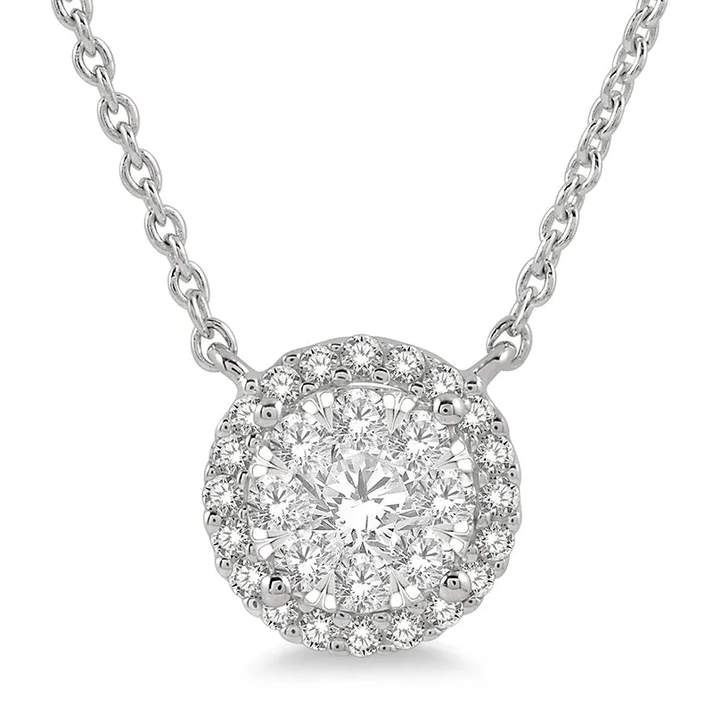 Diamond Illusion Halo Pendant