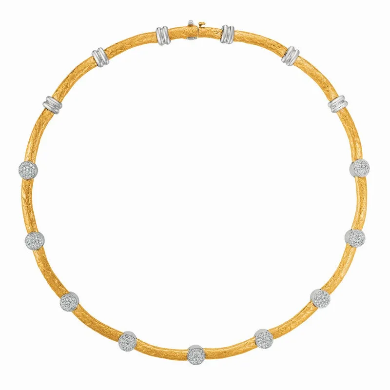 DIAMOND NECKLACE 14K YELLOW/WHITE/ROSE GOLD (1.4 CTW)