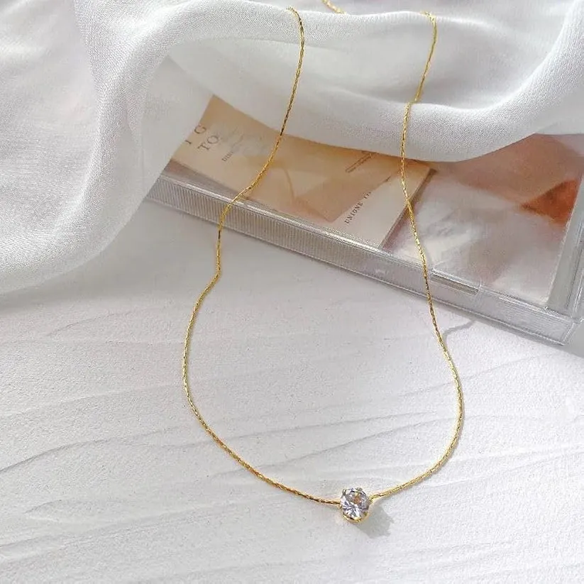 Diamond Necklace   2 x Pair of Diamond Hoops Combo