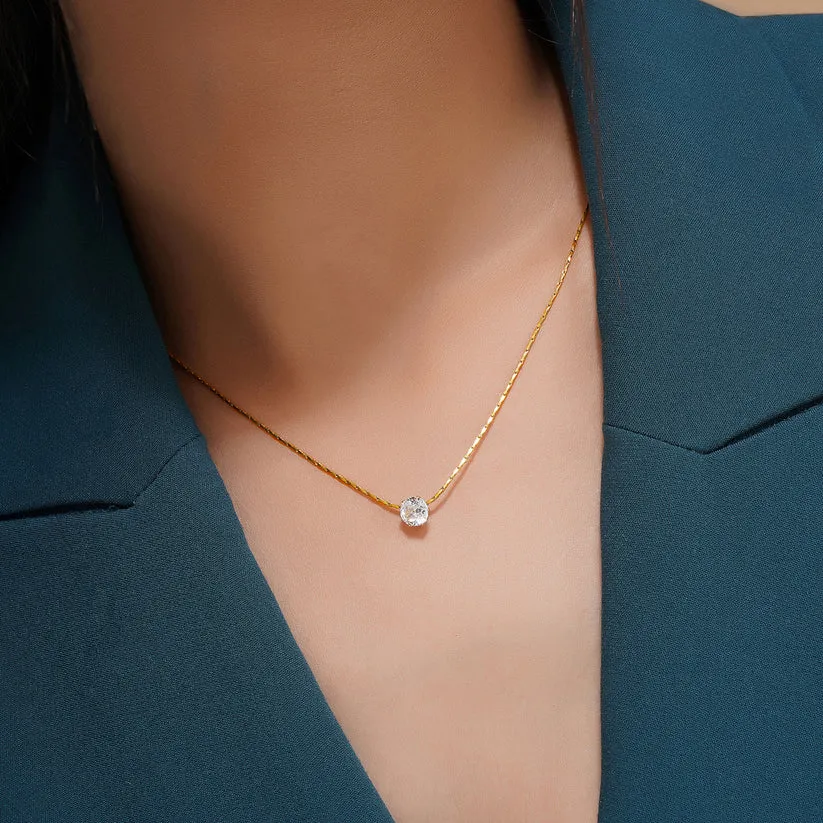 Diamond Necklace   2 x Pair of Diamond Hoops Combo