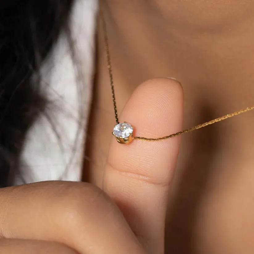 Diamond Necklace   2 x Pair of Diamond Hoops Combo