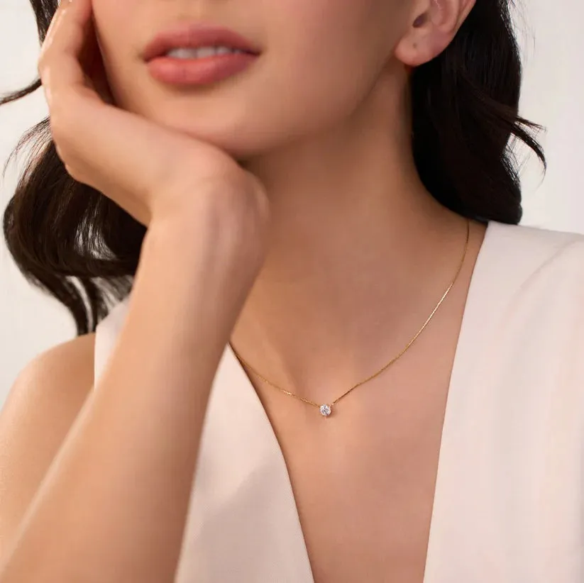 Diamond Necklace   2 x Pair of Diamond Hoops Combo