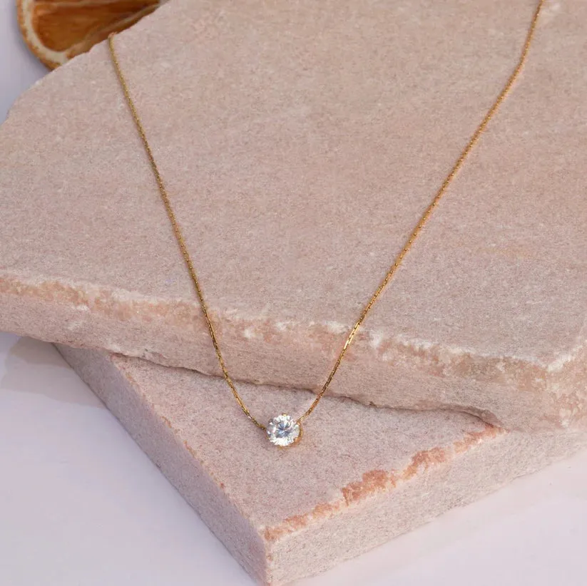 Diamond Necklace   2 x Pair of Diamond Hoops Combo