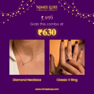 Diamond Necklace   Classic V Ring Combo