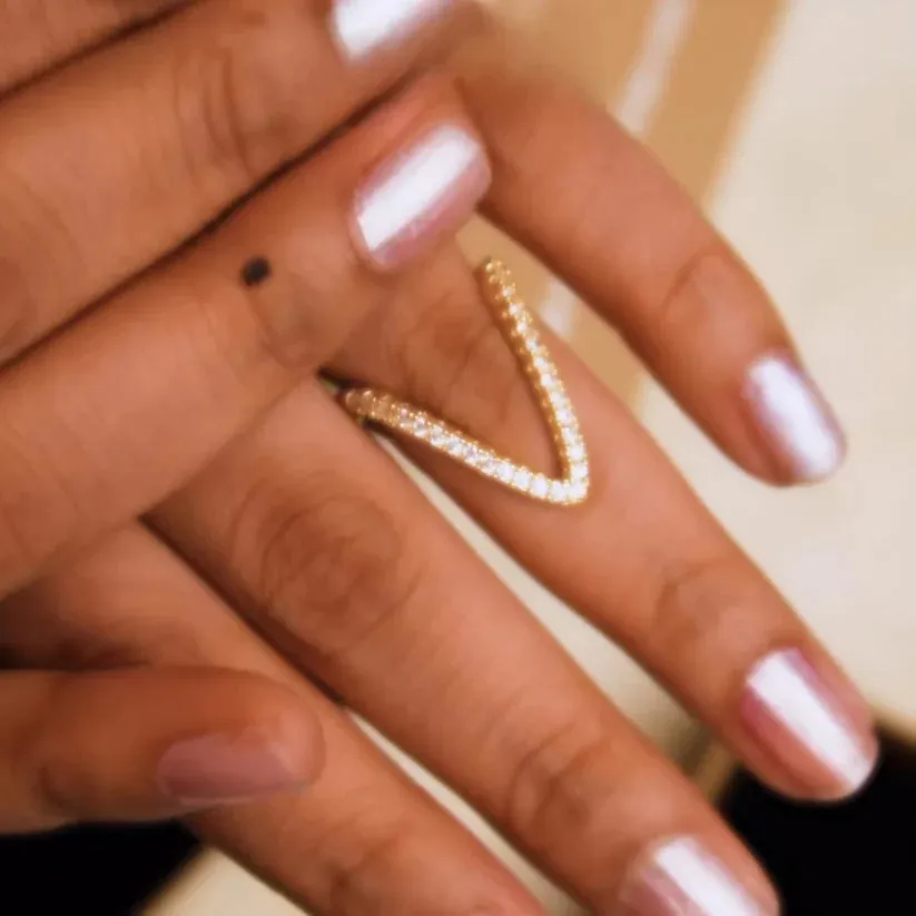 Diamond Necklace   Classic V Ring Combo
