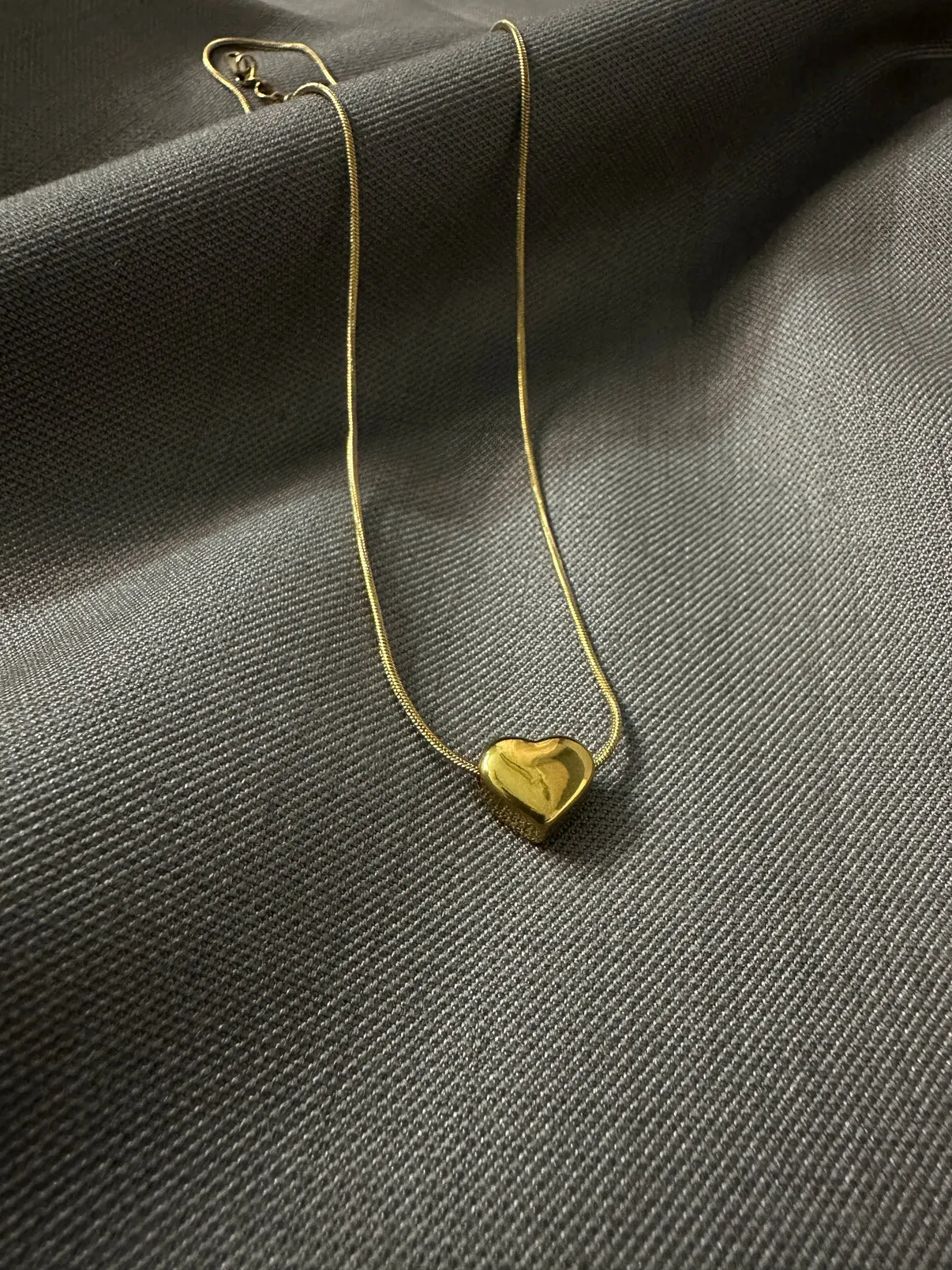 Diamond Necklace NLCP105G Gold Plated   Jade Heart Necklace Gold Plated Combo