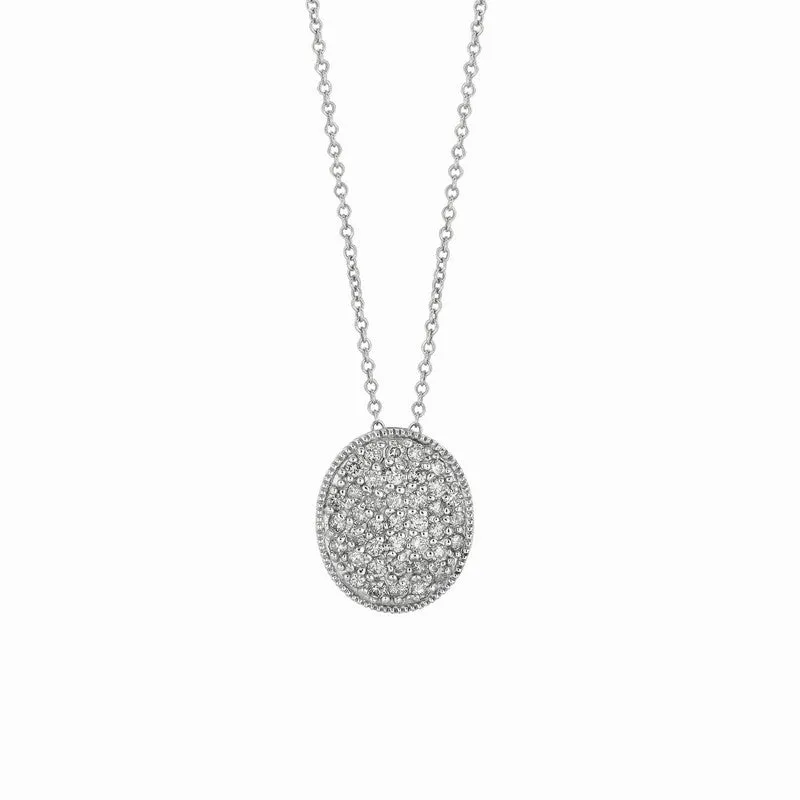 DIAMOND OVAL NECKLACE 14K GOLD (0.65 CTW)