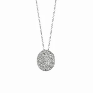 DIAMOND OVAL NECKLACE 14K GOLD (0.65 CTW)