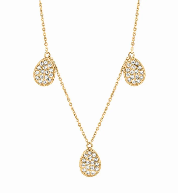DIAMOND PEAR SHAPE NECKLACE 14K GOLD (0.67 CTW)